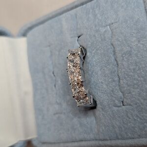 NO BOX QVC Epiphany platinum clad silver band